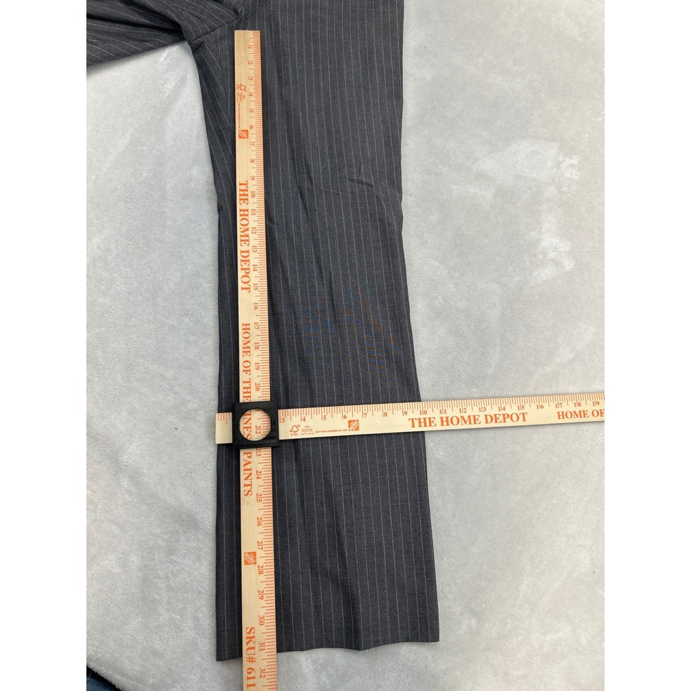 Tahari Pant Suit 8 Grey Pinstripe Arthur Levine Blazer Trousers Professional Set - Picture 11 of 14